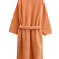 La Cera Honeycomb Textured Fleece Wrap Robe - La Cera