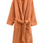 La Cera Honeycomb Textured Fleece Wrap Robe - La Cera