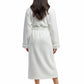 La Cera Textured Full Length Fleece Bath Robe - La Cera