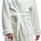 La Cera Textured Full Length Fleece Bath Robe - La Cera