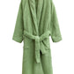 La Cera Plus Size Honeycomb Textured Fleece Wrap Robe - La Cera
