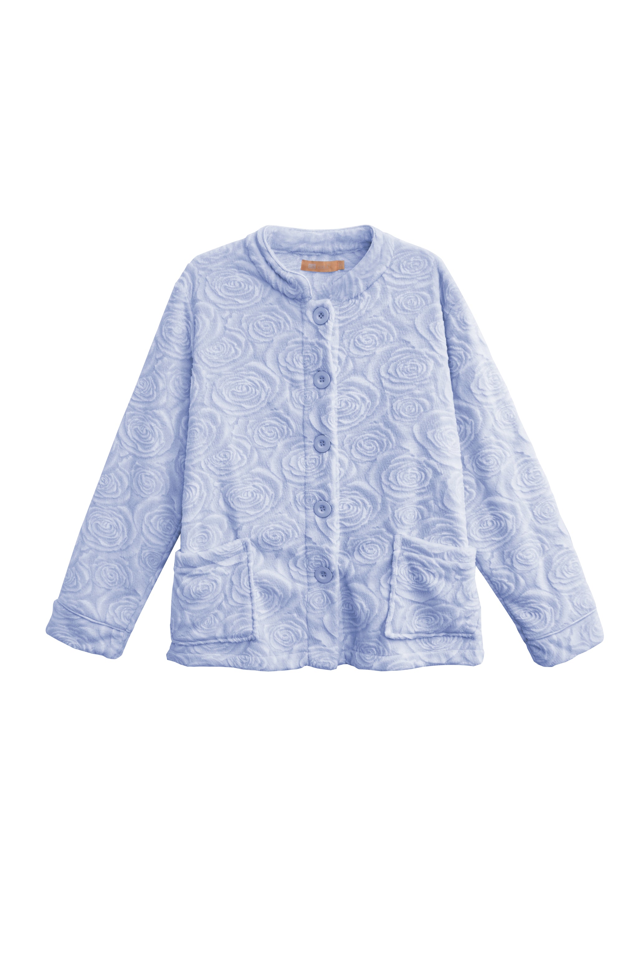 Plus Size LA CERA Women's Fleece Rose Sculptured Bed Jacket – La Cera™