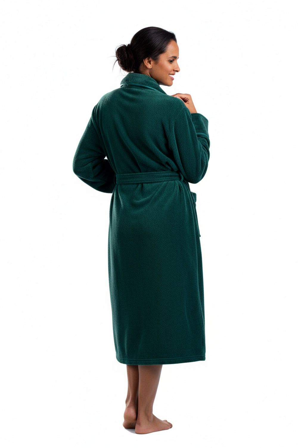 La Cera Plush Fleece Long Robe - La Cera