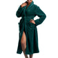 La Cera Plush Fleece Long Robe - La Cera