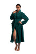 La Cera Plush Fleece Long Robe - La Cera