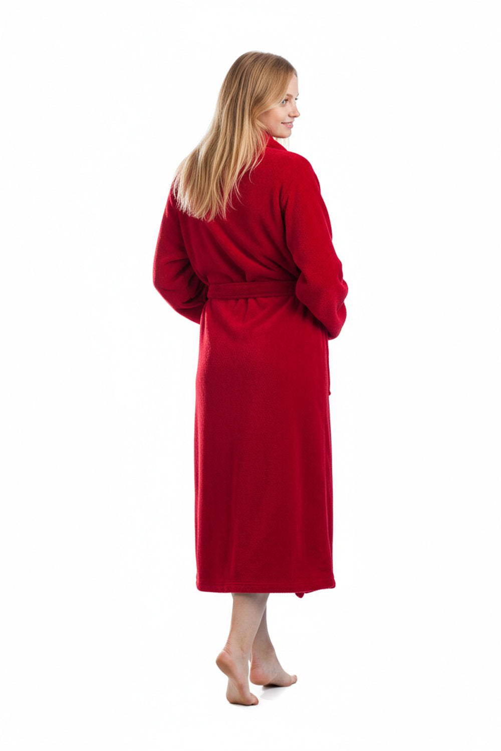La Cera Plush Fleece Long Robe - La Cera