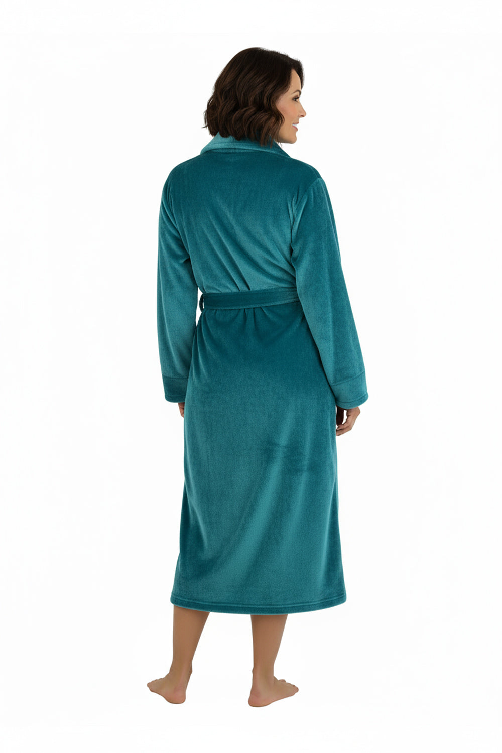 La Cera Plush Fleece Long Robe - La Cera