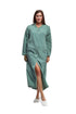 La Cera Snap Front Fleece Robe - La Cera