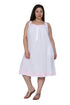 La Cera Plus Size Sleeveless Gown With Contrast Embroidery - La Cera