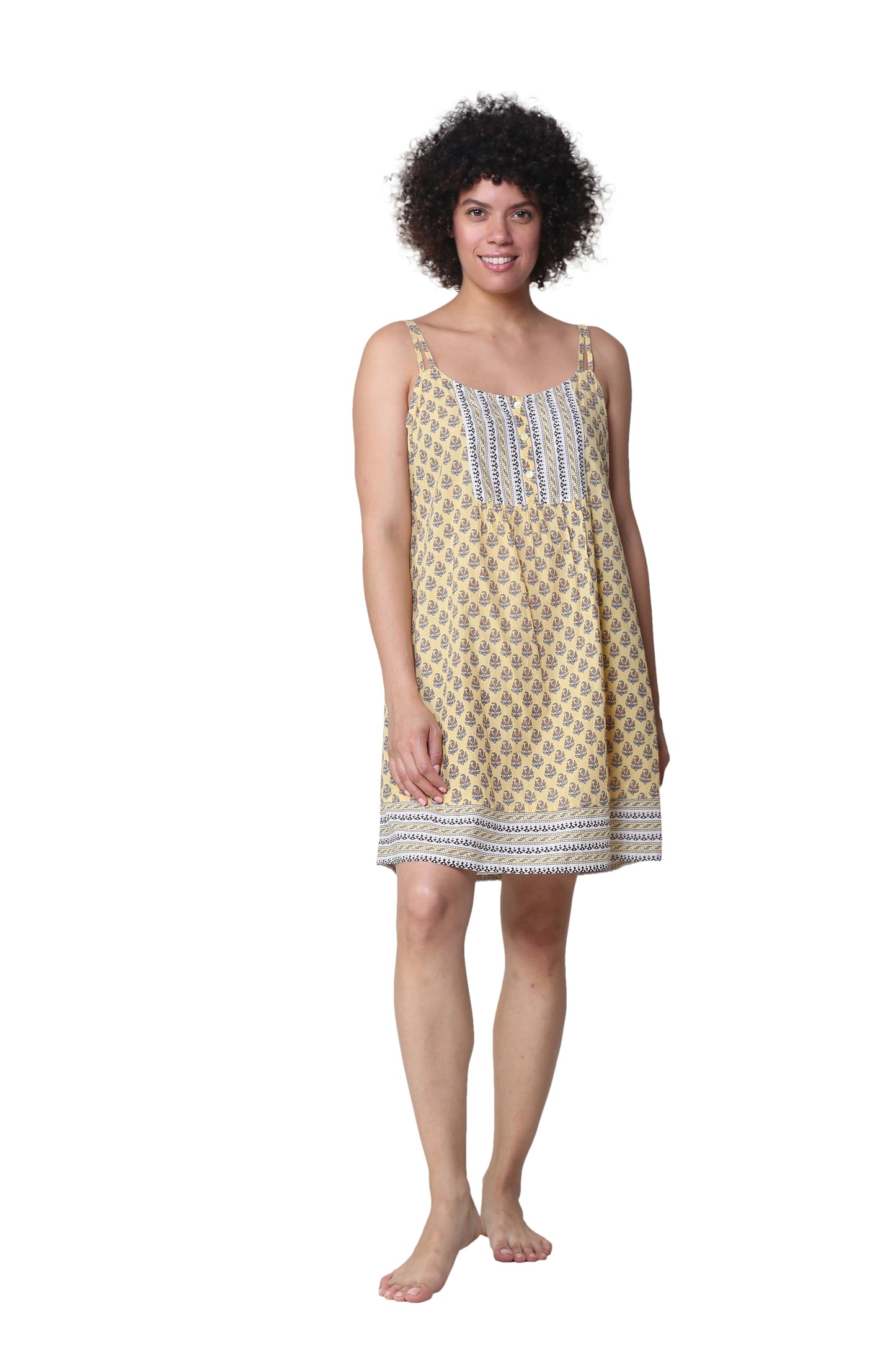 Camisón 100% algodón con tirantes finos La Cera