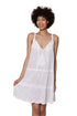 La Cera Short Embriodered Chemise - La Cera