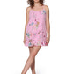 Pink Floral Cotton Chemise - La Cera