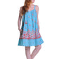 La Cera Floral Border Print Chemise - La Cera