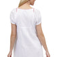 Short Sleeve Embroidered Peasant Chemise - La Cera