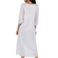 100% Cotton Embroidered Gown With Lining - La Cera