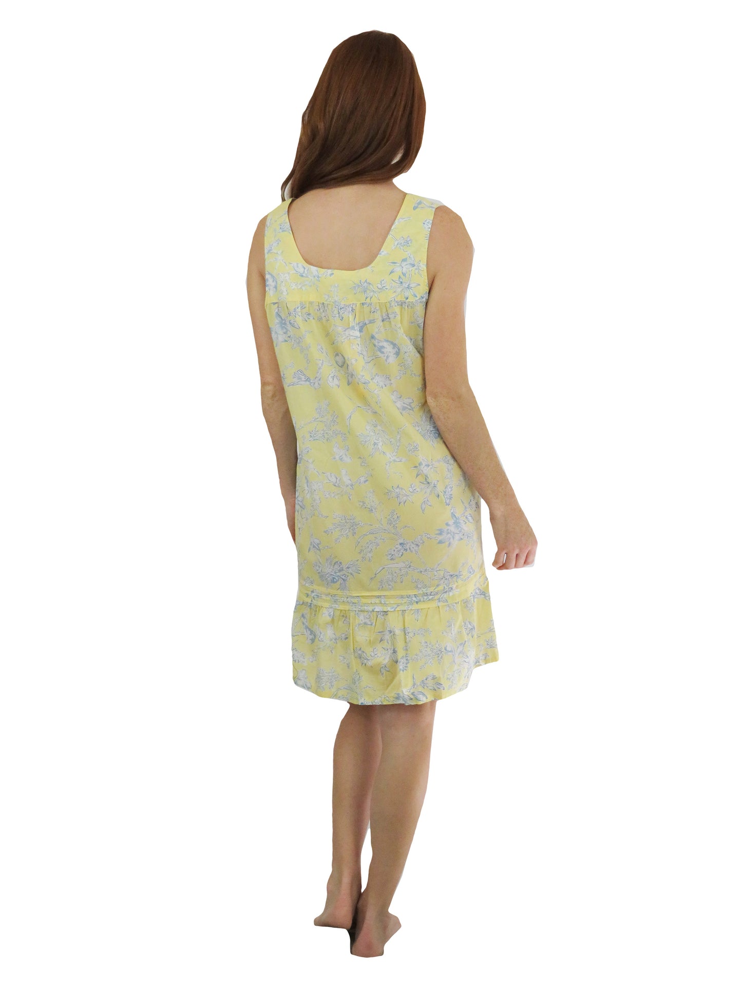 Camisola de algodón toile francés sin mangas