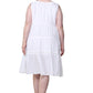 La Cera Plus Size Sleeveless Tiered Chemise - La Cera