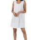 La Cera Sleeveless Pleated Button Front Chemise - La Cera