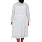 Plus Size 100% Cotton Embroidered Robe - La Cera