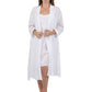 100% Cotton Embroidered Robe - La Cera