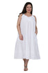 La Cera Plus Size Embroidered Sleeveless Pinafore Gown - La Cera