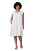 La Cera 100% White Cotton Embroidered Sweetheart Chemise - La Cera