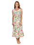 Lace trimmed 100% Cotton English Garden Print Gown - La Cera