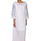 La Cera Quarter Length Sleeve Embroidered Caftan - La Cera