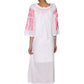 La Cera Quarter Length Sleeve Embroidered Caftan - La Cera