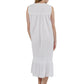 100% Cotton Embroidered Scoop Neck Gown - La Cera