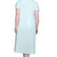 La Cera Plus Size 100% Cotton Lace Applique Gown - La Cera