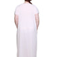 La Cera Plus Size 100% Cotton Lace Applique Gown - La Cera