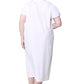 La Cera Plus Size 100% Cotton Lace Applique Gown - La Cera