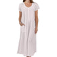 La Cera 100% Cotton Lace Applique Gown - La Cera