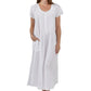 La Cera 100% Cotton Lace Applique Gown - La Cera