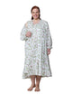 La Cera Rose Vine 100% Cotton Robe - Plus Size - La Cera