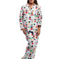 La Cera Long Sleeve Printed Flannel Pajama Set - La Cera