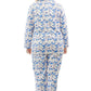 Conjunto de pijama de franela de zorro azul talla grande