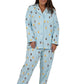 Plus Size La Cera Owl Print Pajama Set