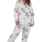 Plus Size Flannel Print Pajama Set - La Cera
