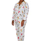 Flannel Cat Print Plus Size Pajama Set - La Cera