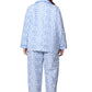 Plus Size Flannel Long Sleeve Pajama Set - La Cera
