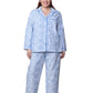 Plus Size Flannel Long Sleeve Pajama Set - La Cera