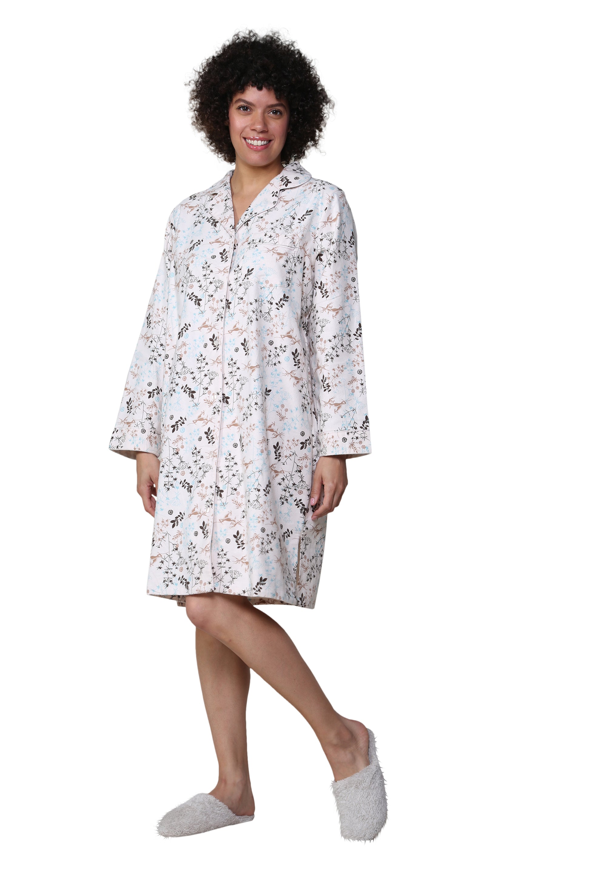 flannel pajama shirt dress Ellos Women's Flannel Sleep Shirt Nightgown