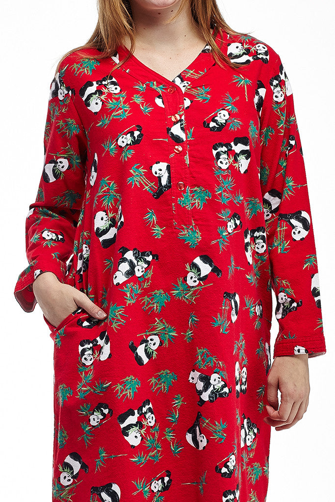 La cera online flannel nightgown