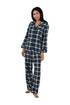 100% Cotton Yarn Dyed Plaid Flannel Pajama Set - La Cera