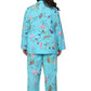 La Cera Plus Size Long Sleeve Floral Pajama Set