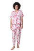 La Cera Cherry Blossom Floral Cotton Pajama Set - La Cera