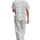 Mint Floral Print Plus Size Pajamas - La Cera