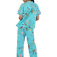 La Cera Short Sleeve Floral Pajama Set - La Cera